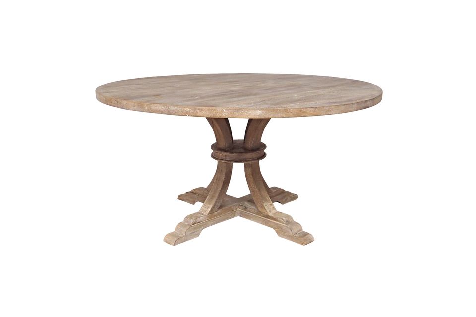 De tafel Vabelle de Chehoma stelt u voor om te kiezen voor de retro met zijn ronde tafel in een