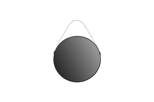 Ronde zwarte metalen spiegel Corde Loft Productfoto
