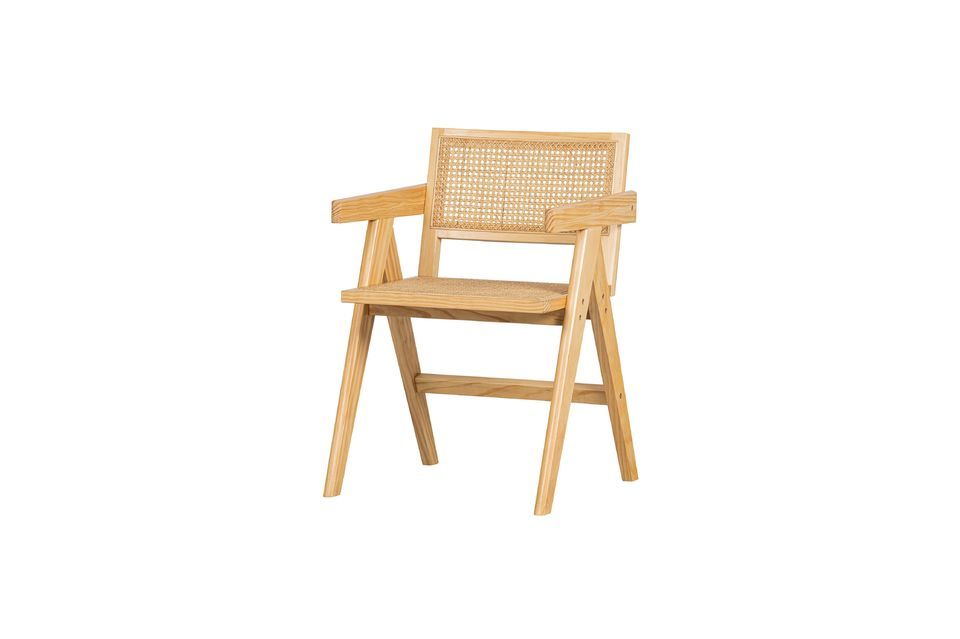 Rotan en houten stoel Gunn Woood
