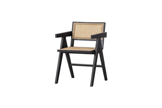 Rotan en zwart houten stoel Gunn Productfoto