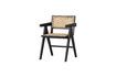 Miniatuur Rotan en zwart houten stoel Gunn 1
