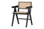 Miniatuur Rotan en zwart houten stoel Gunn Productfoto