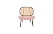 Miniatuur Roze fauteuil met rotan Spike 7