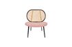 Miniatuur Roze fauteuil met rotan Spike 7