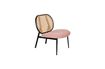 Miniatuur Roze fauteuil met rotan Spike 1