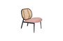 Miniatuur Roze fauteuil met rotan Spike Productfoto