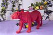Miniatuur Roze salontafel van hars Dope as Hell 4