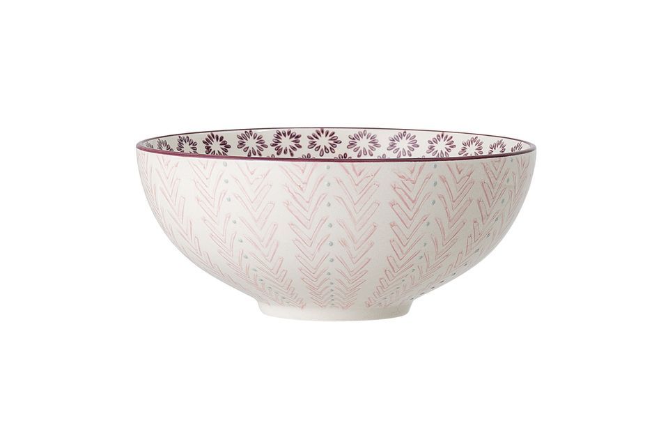 Roze steengoed Maya Salade Bowl Bloomingville