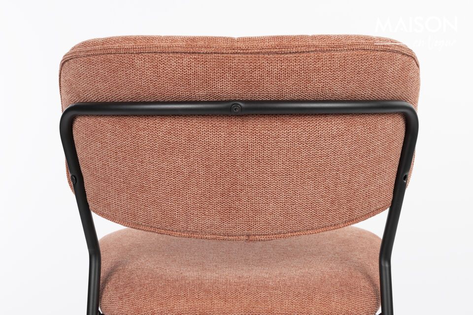 Roze stoffen stoel Jolien - 9