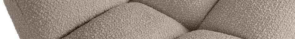 Benadrukte materialen Sand Coloured Schapenvacht Effect Fauteuil Vinny