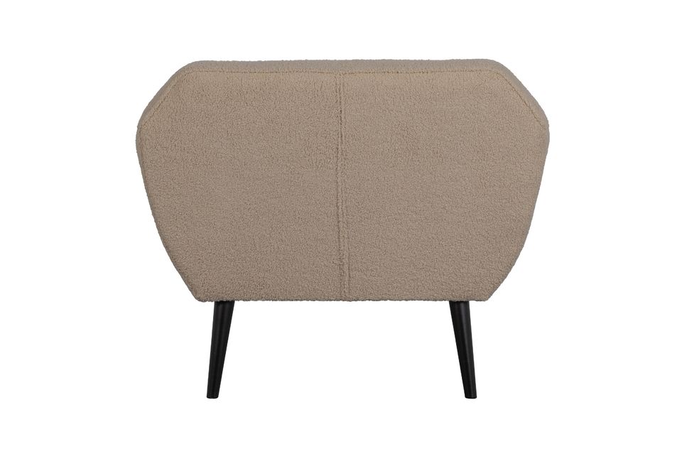 Sand schapenvacht effect fauteuil Rocco - 5