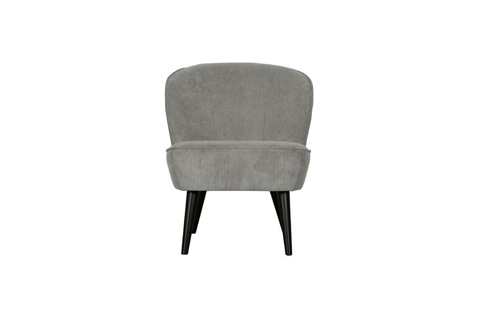 Sara groene geribbelde fauteuil Woood