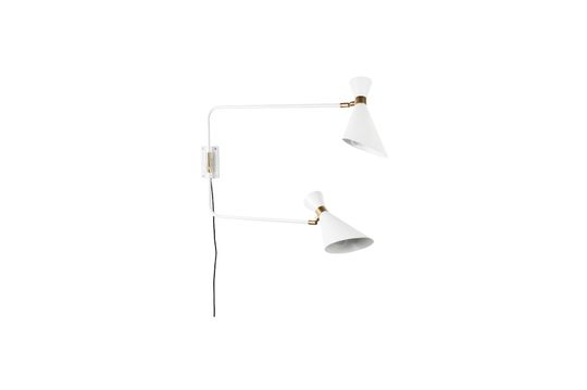 Schaduwrijke witte dubbele wandlamp Productfoto
