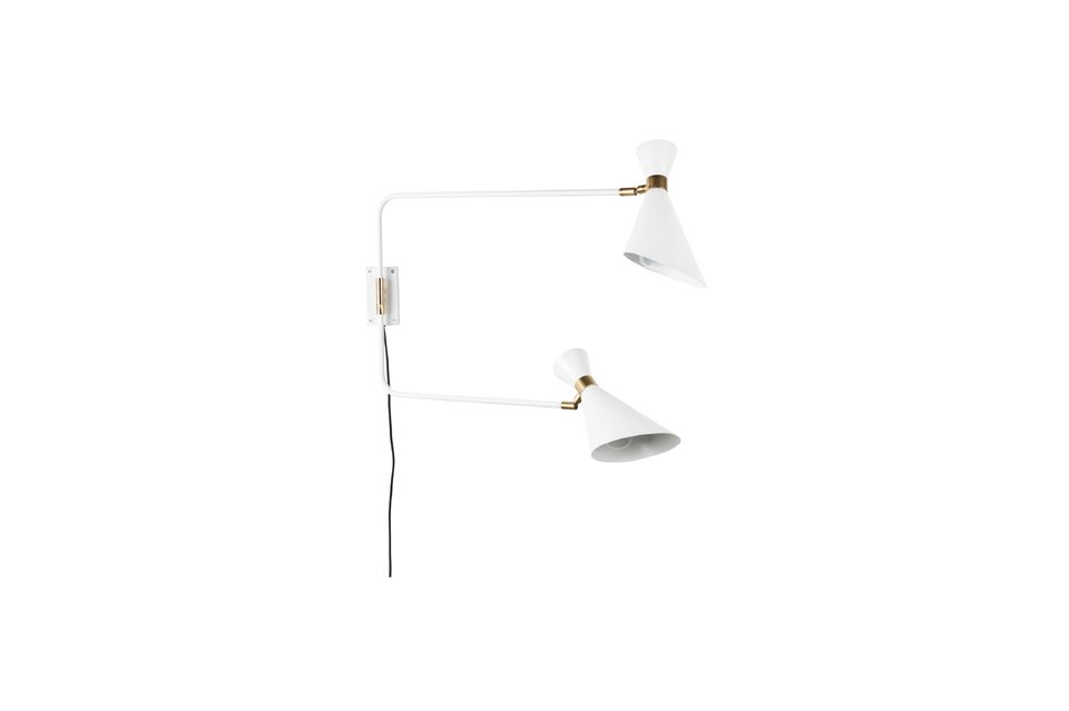 Schaduwrijke witte dubbele wandlamp - 5