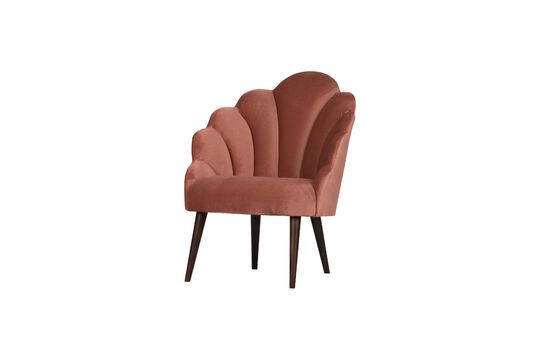 Schelp roze fluwelen stoel Productfoto