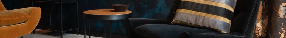 Benadrukte materialen Scott Cushion Zwart en Grijs