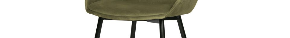 Benadrukte materialen Selin groen fluwelen stoel