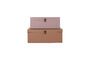 Miniatuur Set van 2 beige en roze metalen blikken Productfoto