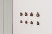 Miniatuur Set van 2 bruine walnoten jashaken L Dropit 3