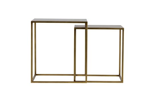 Set van 2 gouden metalen salontafels Ziva Productfoto