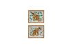 Miniatuur Set van 2 luipaardhouten frames 1