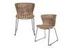 Miniatuur Set van 2 rotan stoelen Wings bruin 9