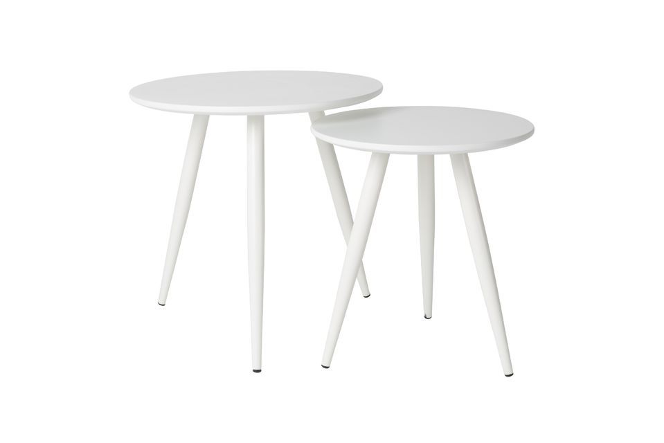 Set van 2 White Daven Side Tables - 4