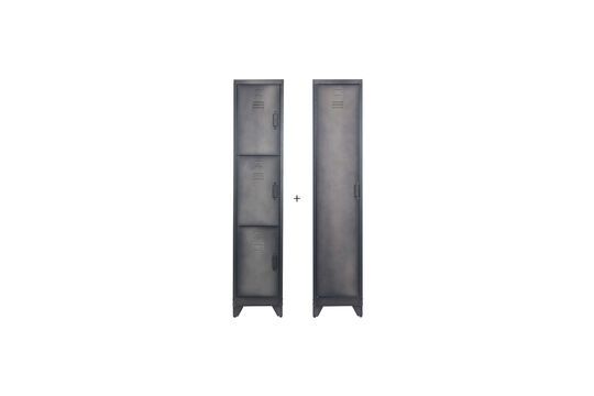 Set van 2 zwart metalen 4-deurs kasten Cas Productfoto