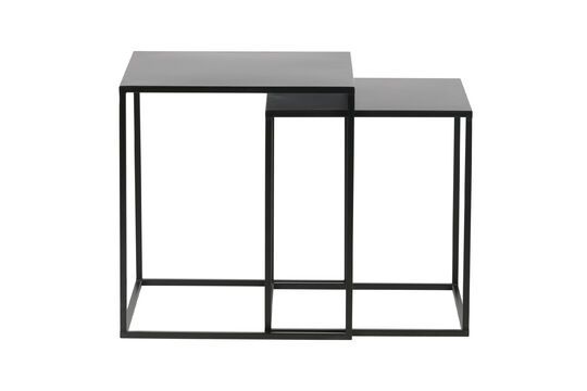 Set van 2 zwarte metalen salontafels Ziva Productfoto