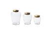 Miniatuur Set van 3 Babylone heldere glazen potten 3