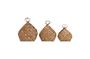 Miniatuur Set van 3 beige grenen manden Conisch Productfoto