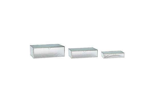Set van 3 Ripple glazen doosjes