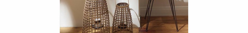 Benadrukte materialen Set van 3 Skagen bamboe lantaarns