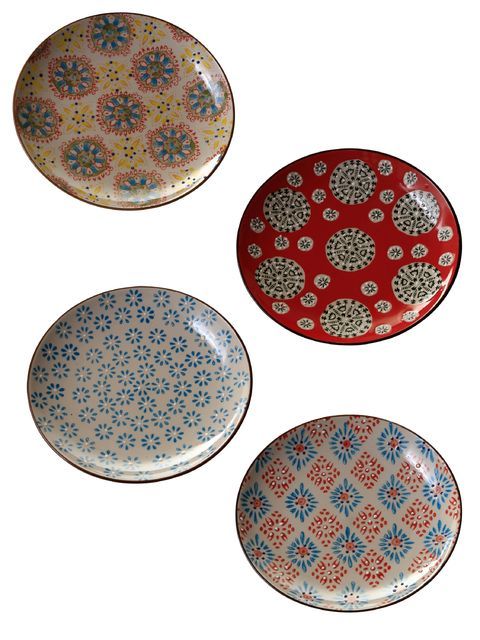 Een set van 4 keramische borden