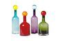 Miniatuur Set van 4 veelkleurige glazen flessen Bubbels Productfoto