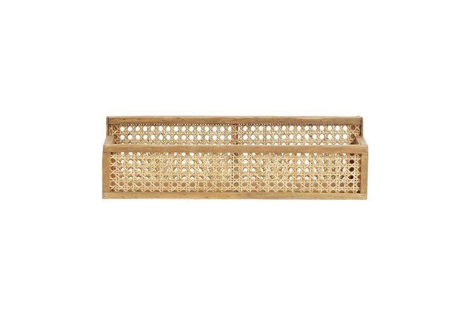 Met zijn eenvoudige en natuurlijke ontwerp zal de Shelfi rotan plank met vlecht een vintage touch