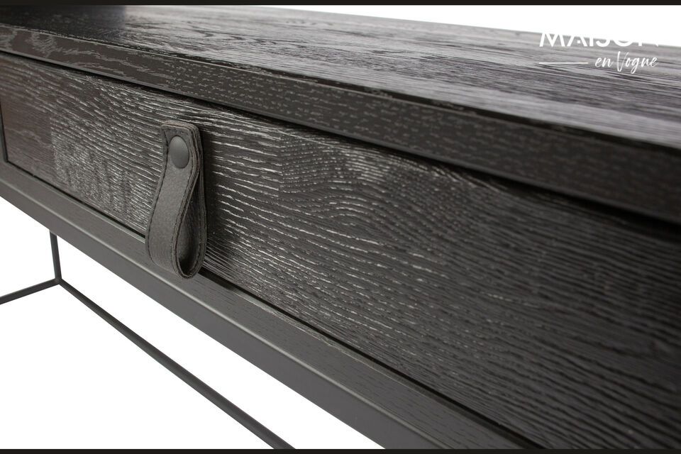 Silas zwart houten bureau - 3