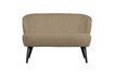 Miniatuur Sofa in beige schapenvacht stof Sara 1