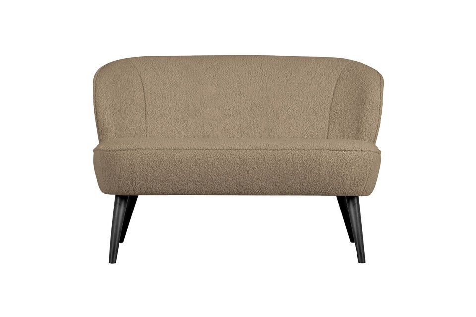 Sofa in beige schapenvacht stof Sara Woood