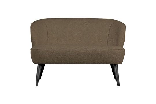 Sofa in bruine stof met schapenvachteffect Sara Productfoto