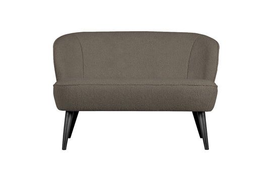 Sofa in donkergrijze stof met schapenvachteffect Sara Productfoto
