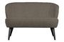 Miniatuur Sofa in donkergrijze stof met schapenvachteffect Sara Productfoto