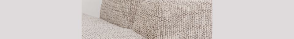 Benadrukte materialen Sofa Jean 1 Place Latte