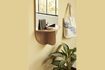 Miniatuur Spiegel met beige houten plank Nomade 2