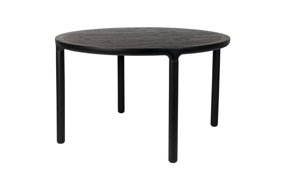 Storm zwarte houten ronde tafel D128 Zuiver