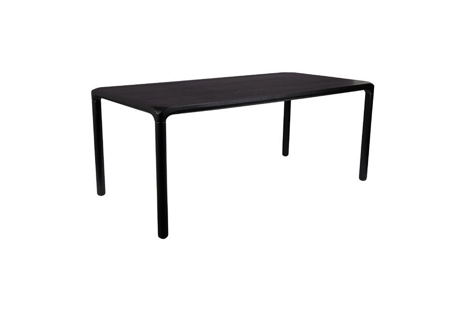 Storm zwarte houten tafel 180X90 - 9