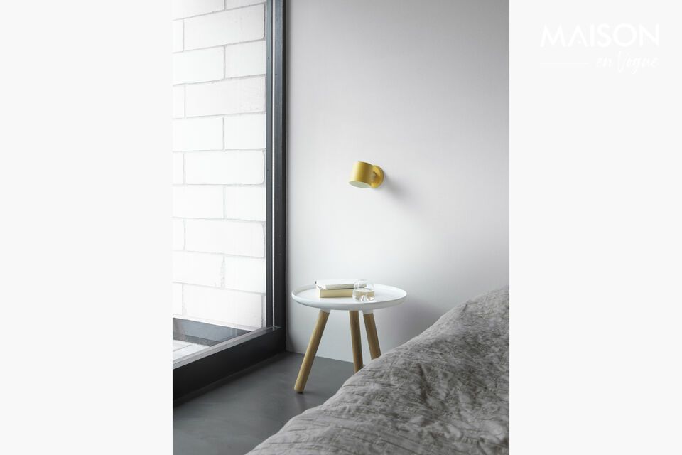 Tablo ronde bijzettafel, wit composiet, eenvoudig en elegant