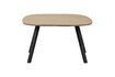 Miniatuur Tafel 130x130 in beige massieve eik met vierkante poten Tablo 4