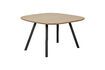 Miniatuur Tafel 130x130 in beige massieve eik met vierkante poten Tablo 1