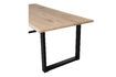 Miniatuur Tafel 199x90 in beige massief eiken met U-vormige poten Tablo 5